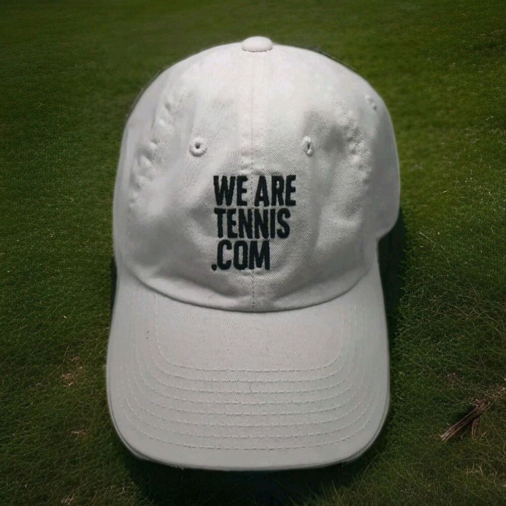 BNP Paribas "We Are Tennis .Com" American Needle Adjustable White Tennis Hat Cap